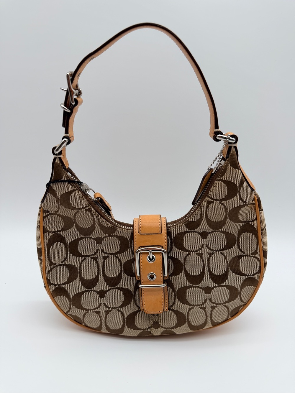 Coach Signature Canvas Soho Buckle Mini Hobo